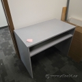 Small Grey Desk with Keyboard Tray